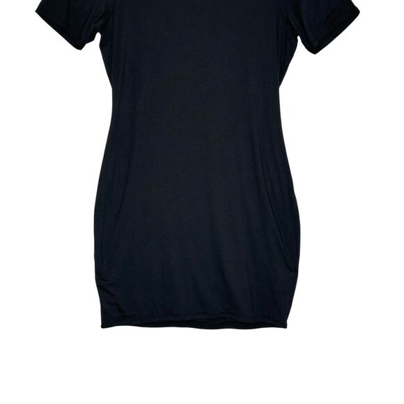 Naked Wardrobe Black Bodycon Mini Tee Shirt Dress | 2X - Picture 6 of 8